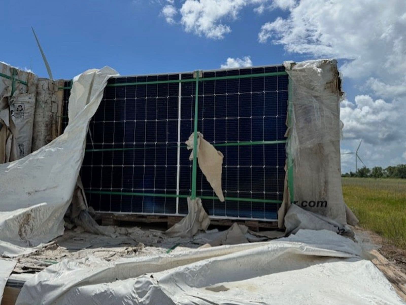 Solar panel supply yard